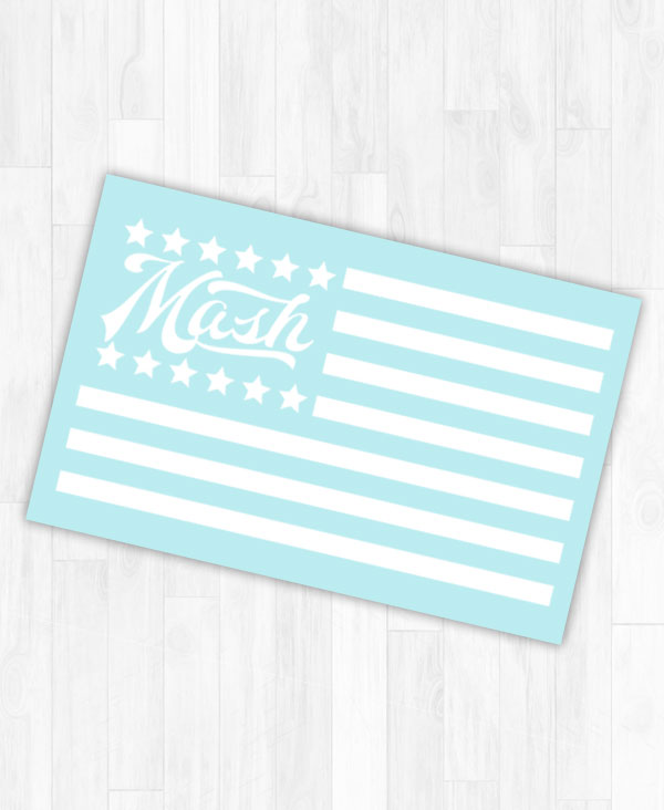 Mash Logo American Flag Light Blue