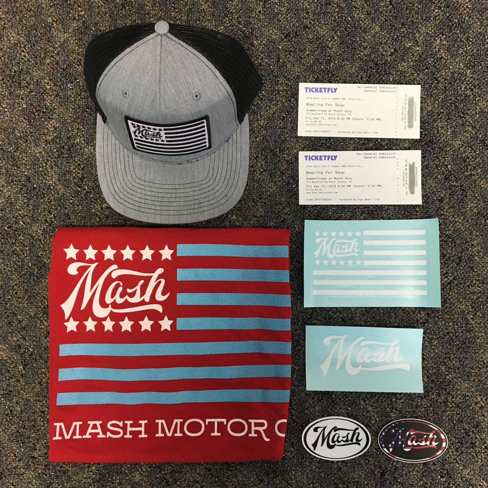 Mash Motor Company Contest Bowling for Soup Tickets and Swag